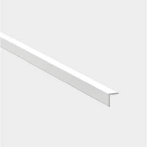 Novoescuadra Mini Matt White 1/2 in x 8-1/2 in Aluminum Tile Edging trim