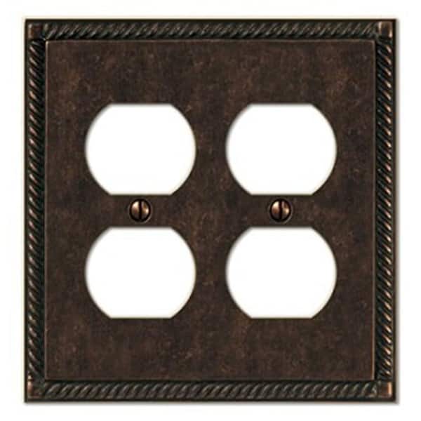 Creative Accents Bronze 2-Gang Duplex Outlet Wall Plate