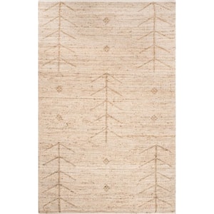 Lauren Liess Amaranth Arrow Cotton/Jute Natural Doormat 3 ft. x 5 ft. Casual Accent Rug