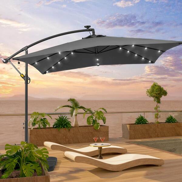 Sonkuki 8.2 ft. x 8.2 ft. Offset Cantilever Patio Umbrella with