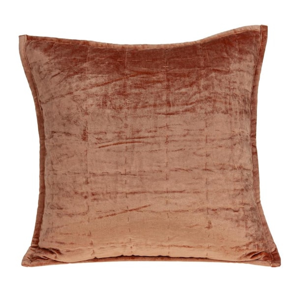 PARKLAND COLLECTION Delphi Orange Solid Quilted Throw Pillow