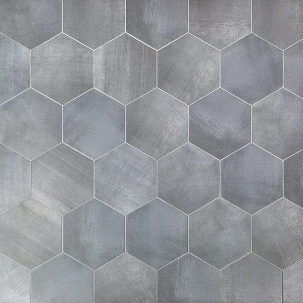 Ivy Hill Tile Langston Gray 9 875 In X, Hexagon Floor Tile Home Depot Canada