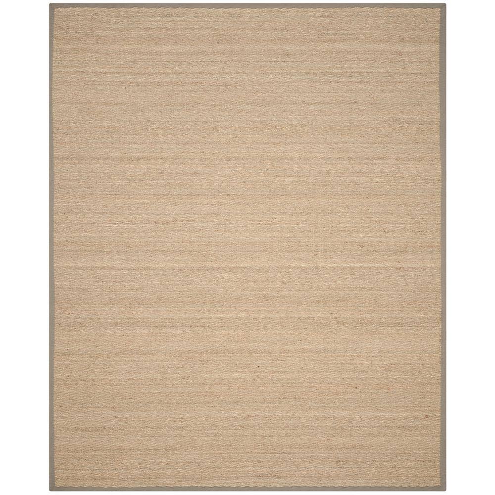 Beige Border Rug SAFAVIEH Natural Fiber Beige/Gray 8 ft. x 10 ft. Border Area Rug NF115P ...