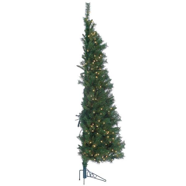Sterling 7-Foot Pre-Lit Tiffany Pine Wall Tree with 350 UL clear lights