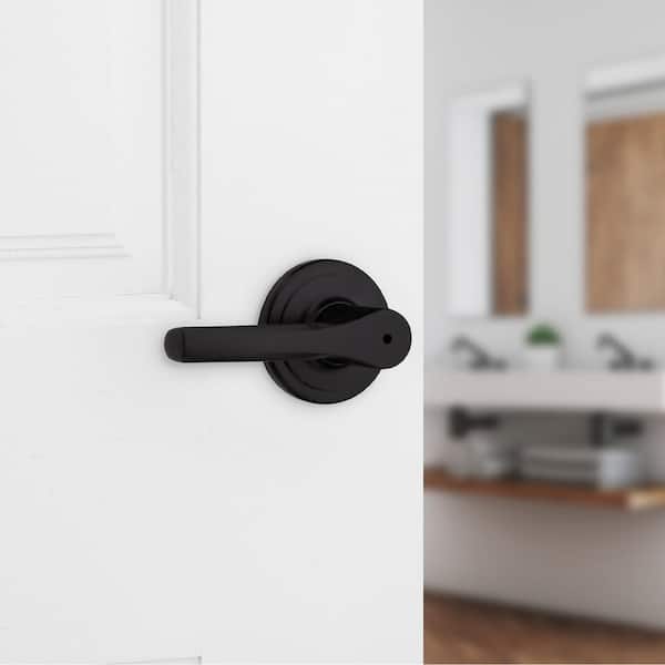 Henley Matte Black Bed/Bath Door Handle 4-Pack