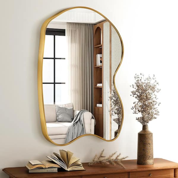 Hochwertiges 20 in. W x 32 in. H Irregular Gold Aluminum Alloy
