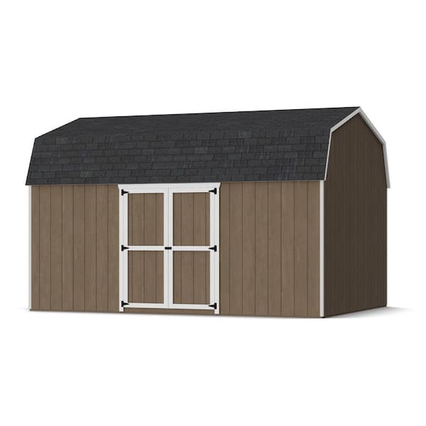 Value Gambrel 12 ft. x 16 ft. Wood Storage Shed with 6 ft. Sidewalls, Side Entry, and Floor (192 sq. ft. )