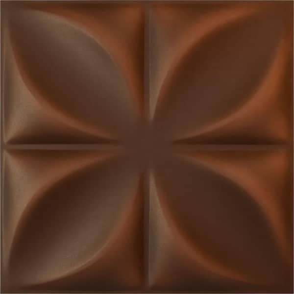 11-7/8"W x 11-7/8"H Helene EnduraWall Decorative 3D Wall Panel, Aged Metallic Rust (Covers 0.98 Sq.Ft.)