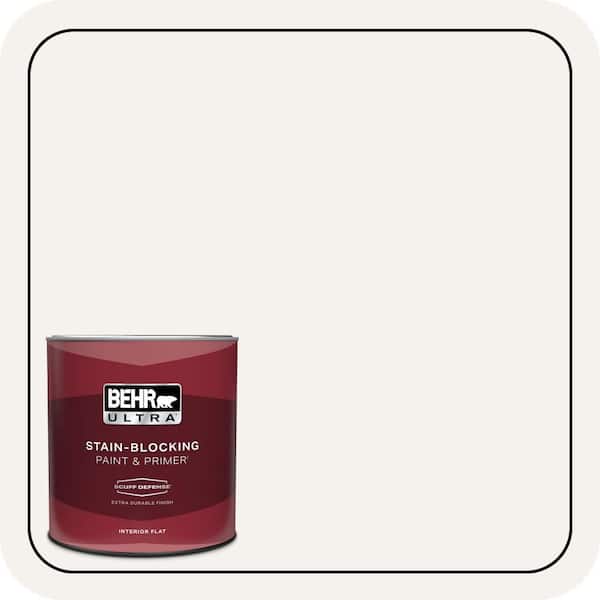 BEHR ULTRA 1 qt. #PR-W14 Bit of Sugar Extra Durable Flat Interior Paint & Primer
