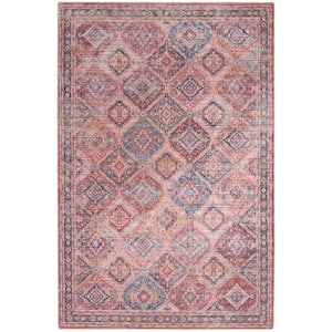 57 Grand Machine Washable Multicolor 6 ft. x 9 ft. Persian Floral Traditional Area Rug