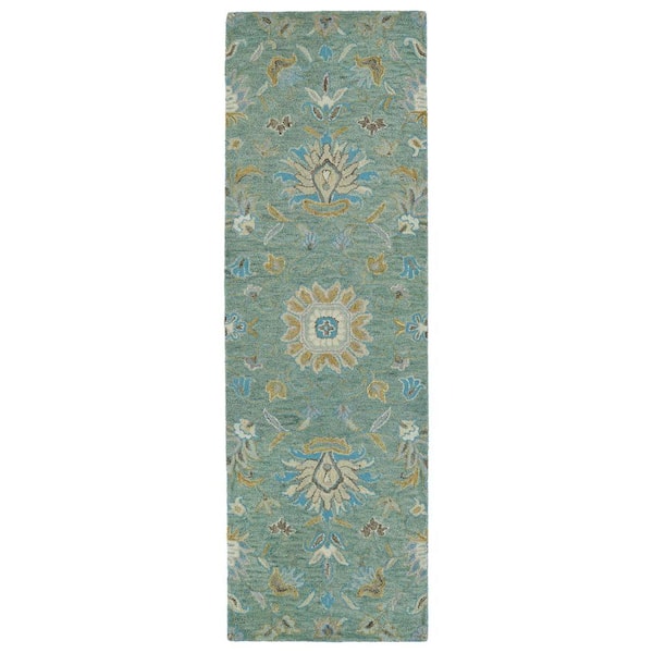 Kaleen Helena Mint 3 ft. x 12 ft. Runner Rug