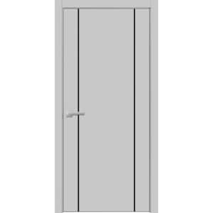 18 in. x 80 in. 1 Panel Matte Grey Finished Solid Wood with Honeycomb Sliding Door with Hardware