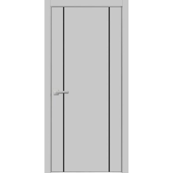 Sartodoors 42 in. x 80 in. 1 Panel Matte Grey Finished Solid Wood with Honeycomb Sliding Door with Hardware
