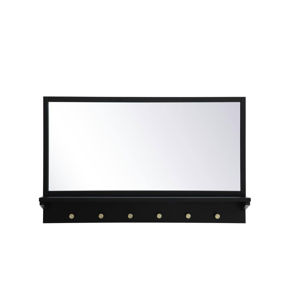 Timeless Home 21 in. H x 34 in. W Black Farmhouse Entryway Rectangular Wall  Mirror WM1003421BK - The Home Depot