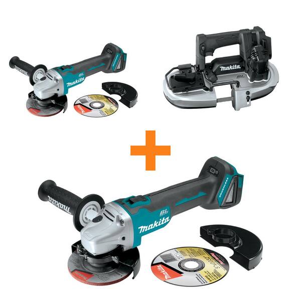 ulovlig Traditionel Array Makita 18V LXT Brushless 4-1/2/5 in. Cut-Off/Angle Grinder and 18V LXT  Brushless Band Saw w/bonus 18V LXT Brushless Grinder XAG04Z-XBP05XAG - The  Home Depot