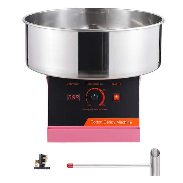1000 W Electric Cotton Candy Machine, Stainless Steel Bowl & Sugar Scoop, Ideal for Home Parties, Kids' Birthdays(Pink)