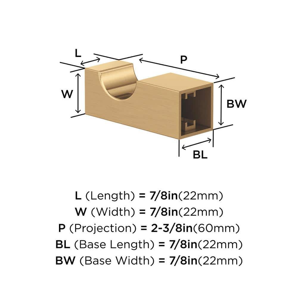 Champagne Bronze Single Prong Wall Mounted Hook