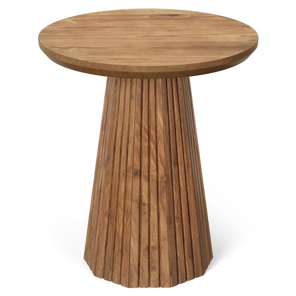 Kerlin 19 in. Rustic Brown Small Round Solid Wood End Table for Living Room, Bedroom price history on PriceWatchPro