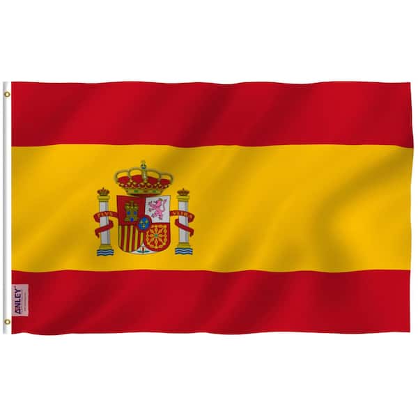 ANLEY Fly Breeze 3 ft. x 5 ft. Polyester Spain Flag 2-Sided Flags Banner with Brass Grommets and Canvas Header