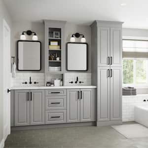 Designer Series Elgin Assembled 24x34.5x21 in. Full Door Height Bathroom Vanity Base Cabinet in Heron Gray