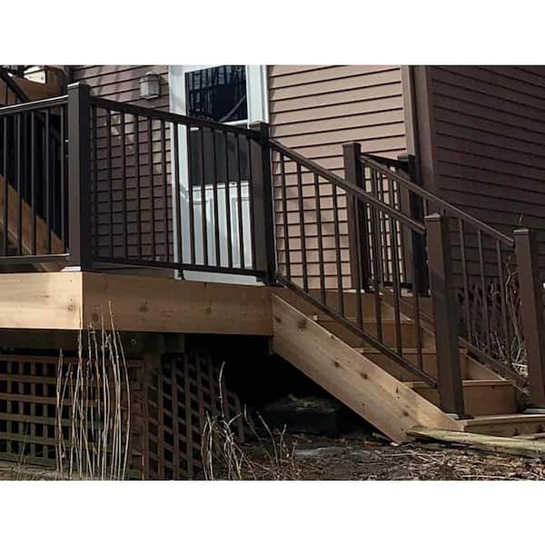 Pegatha Plus 8 ft. x 36 in. Brown Fine Textured Aluminum Level Rail Kit
