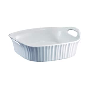 French White 2 Qt. 8 in. x 8 in. Square Stoneware Baker