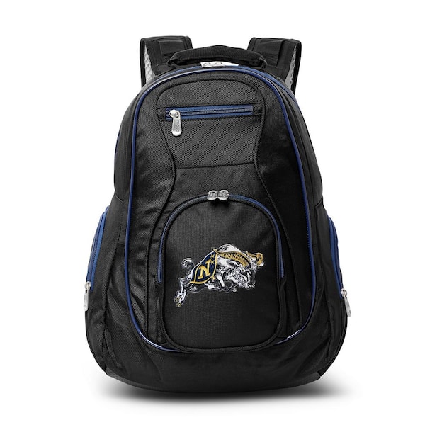 Denco NCAA Navy Midshipmen 19 in. Black Trim Color Laptop Backpack