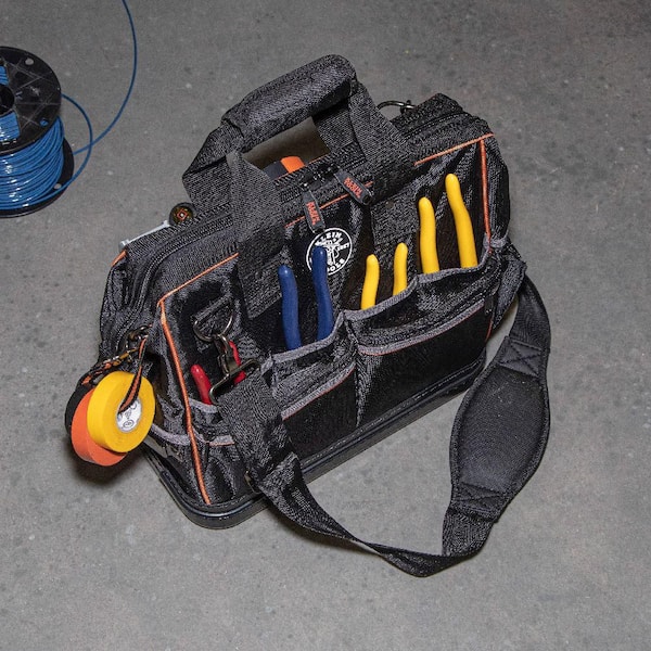 Klein Tools Tool Bag, Tradesman Pro Lighted Tool Bag, 31 Pockets