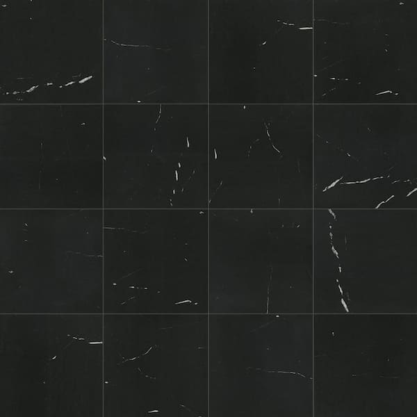 MSI Regency Black Square 12 in. x 12 in. Matte Porcelain Floor and