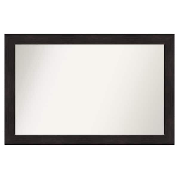 Amanti Art Furniture Espresso 51.75 in. x 33.75 in. Custom Non-Beveled Satin Recyled Polystyrene Bathroom Vanity Wall Mirror