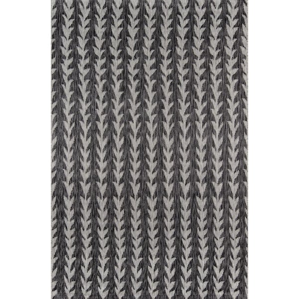Momeni Amalfi Charcoal 5 ft. 3 in. x 7 ft. 6 in. Indoor/Outdoor Area Rug