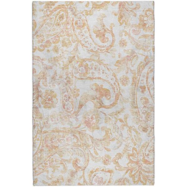Dream Shag Premium Machine Washable Abstract ADS835 Coral 8 ft. x 10 ft. Area Rug