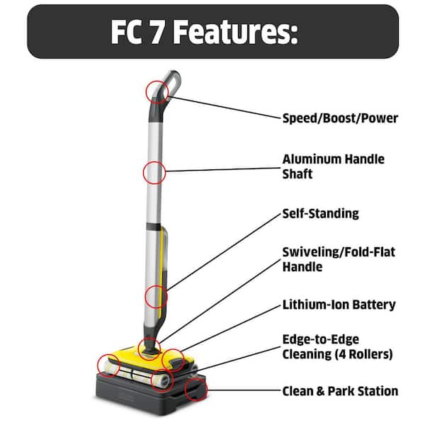 Have a question about Karcher FC 7 Cordless Automatic Hard Floor Cleaner  Perfect for Laminate, Wood, Tile, LVT, Vinyl and Stone Flooring? - Pg 2 -  The Home Depot