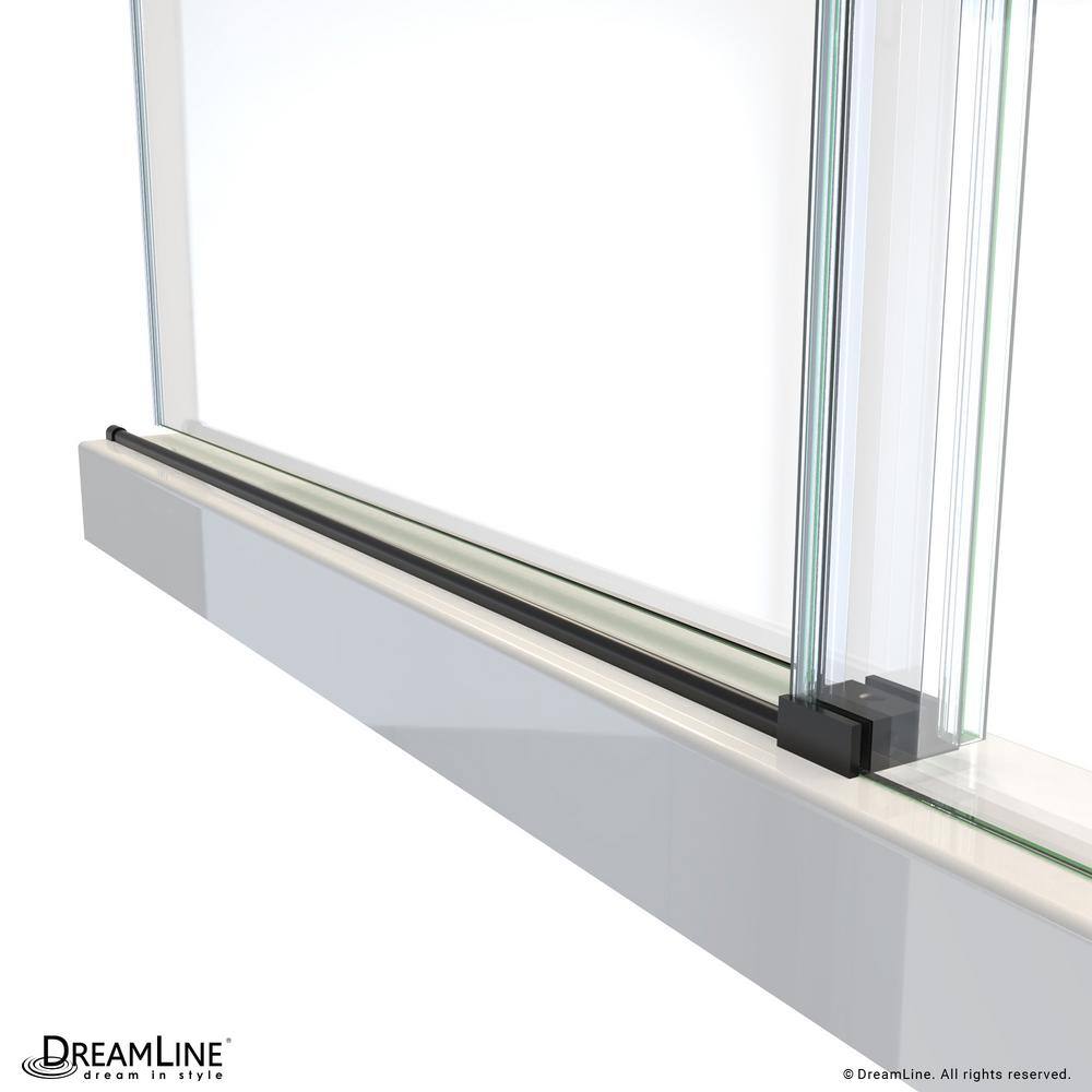 Seneca 48'' Frameless Clear Tempered Glass Sliding Shower Door