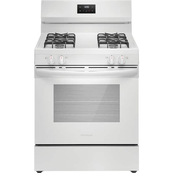 Frigidaire 30 in. 4-Burner Freestanding Gas Range in White with Even Baking Technology