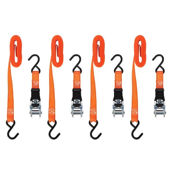 Keeper High Tension Ratchet Tie-Down Strap 14 ft. x 1 in. 400 lbs. (4-Pack)
