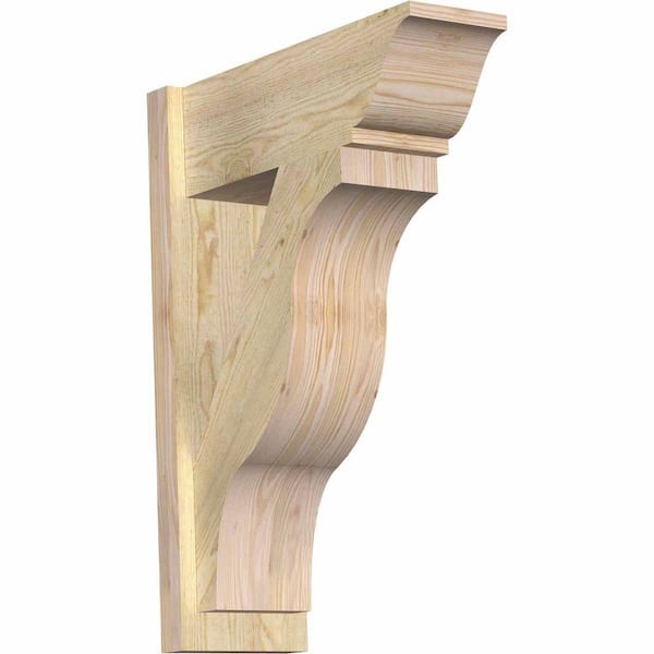 Ekena Millwork 8 in. x 30 in. x 22 in. Fuston Traditional Rough Sawn Douglas Fir Outlooker