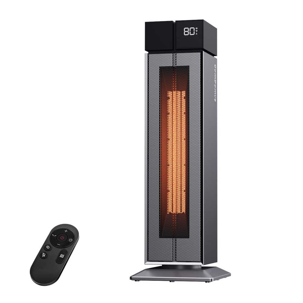 1500-Watt 25 in. Tower Ceramic Forced Air Electric Space Heater with Oscillation, 3-Heat, Thermostat, Remote for Bedroom price history on PriceWatchPro