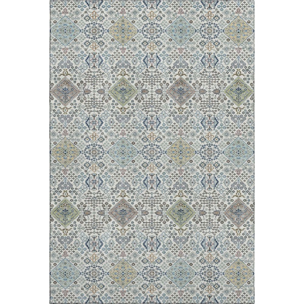 Mayfield Premium Machine Washable Abstract AMF2440 Ivory 9 ft. x 12 ft. Area Rug price history on PriceWatchPro