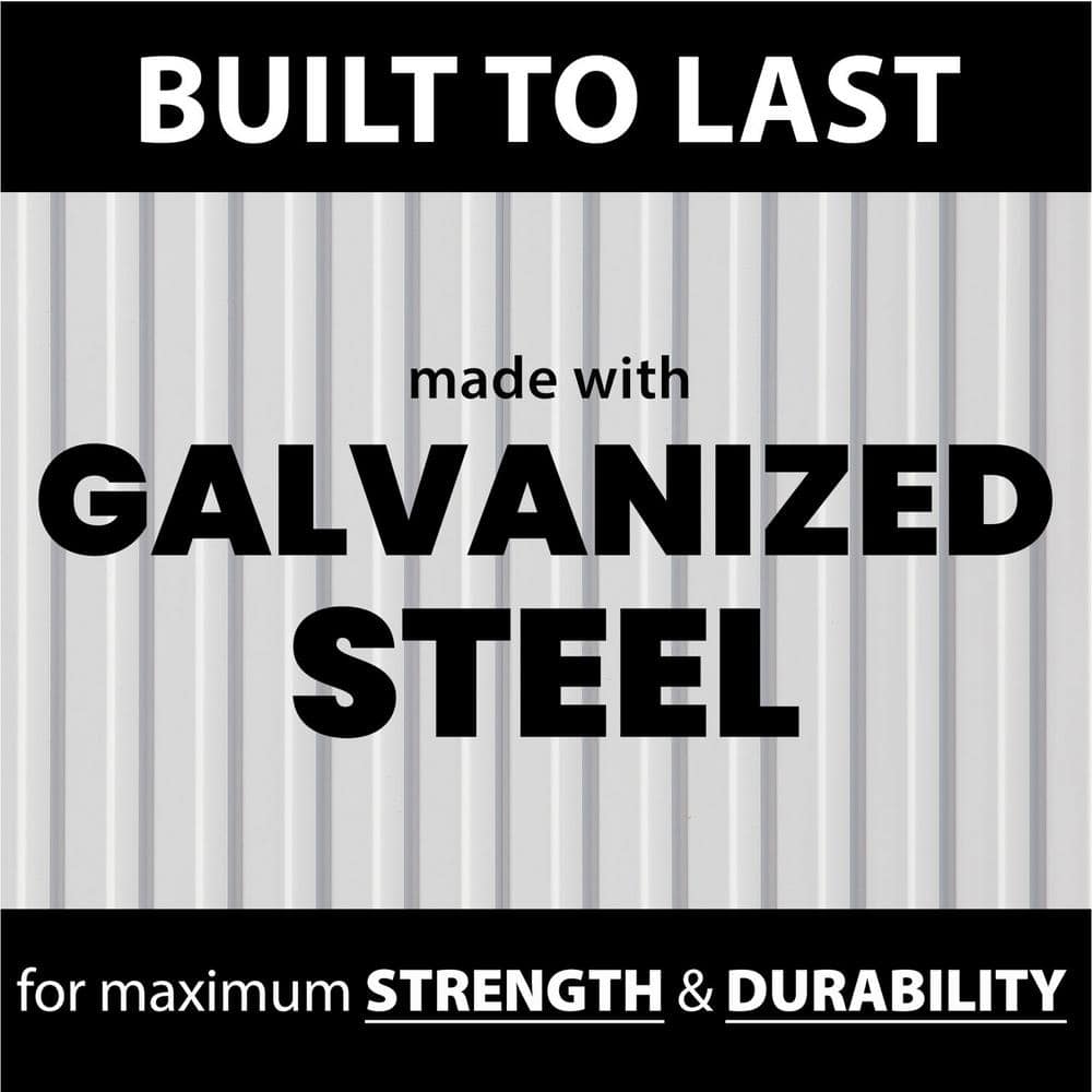 Hanover 64'' Dark Gray Galvanized Steel Firewood Rack
