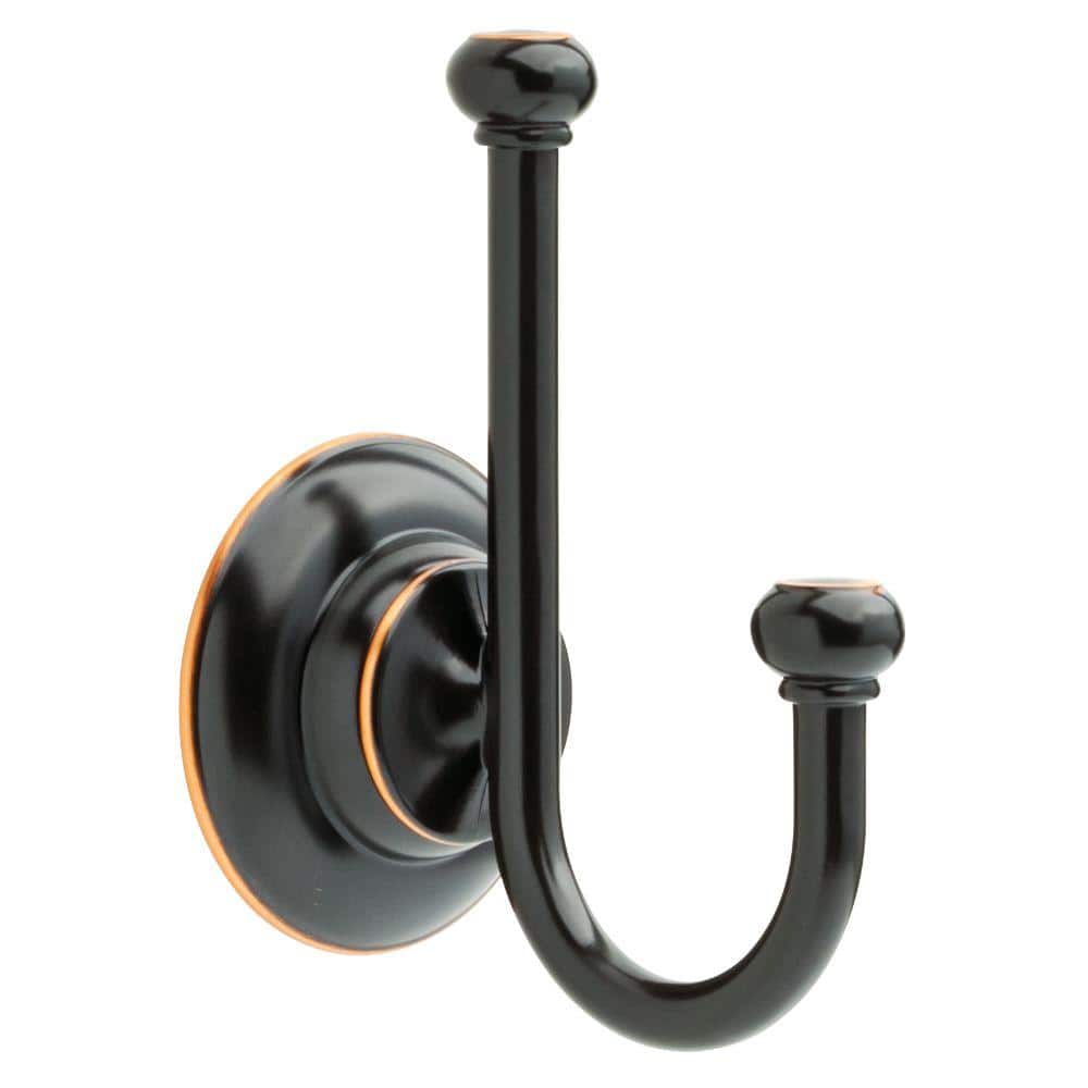 Delta Porter Double Towel Hook in Oil Rubbed Bronze 78435-OB1 - The Home  Depot