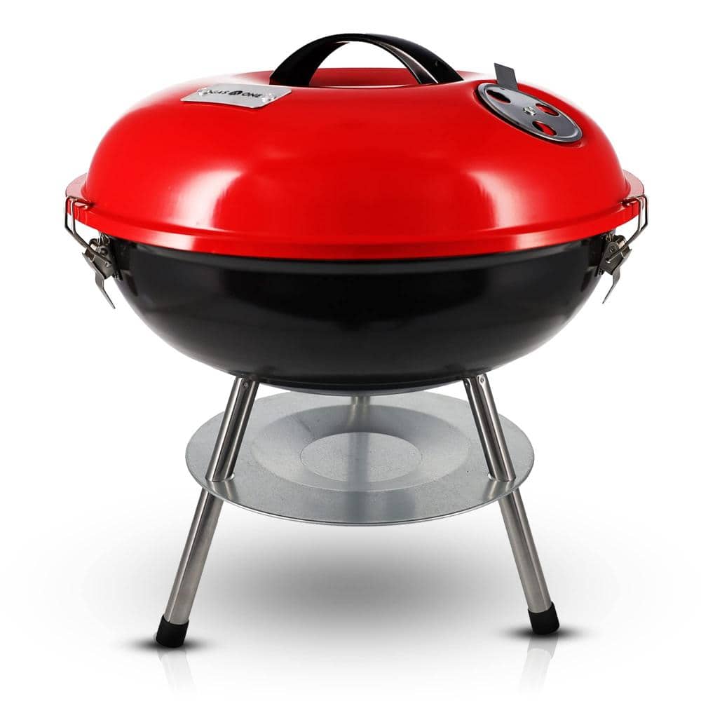 14 Inch Portable Charcoal Grill + Dual Vent + 3-Point Locking Lid + 1 Pack price history on PriceWatchPro