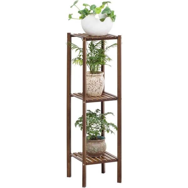 Unbranded 3-Tier Indoor and Outdoor Wooden Plant Stand, Multi-Pot Rack for Patio Garden, Pot Display Unit