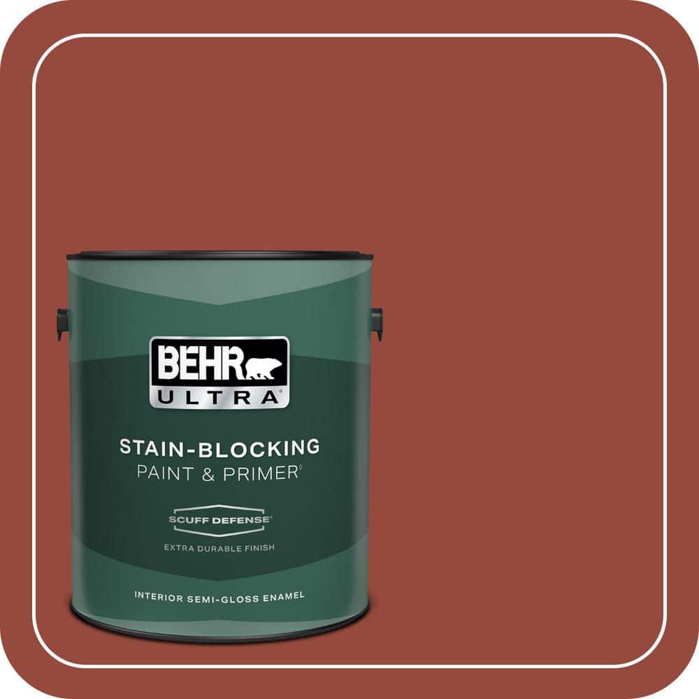1 gal. #MQ1-24 Smokin Hot Extra Durable Semi-Gloss Enamel Interior Paint & Primer price history on PriceWatchPro