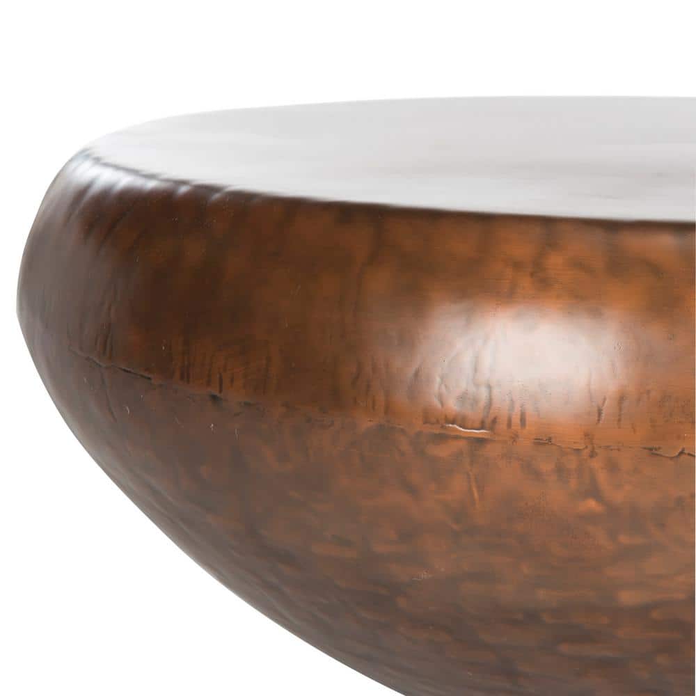 Patience Round Antique Copper Coffee Table