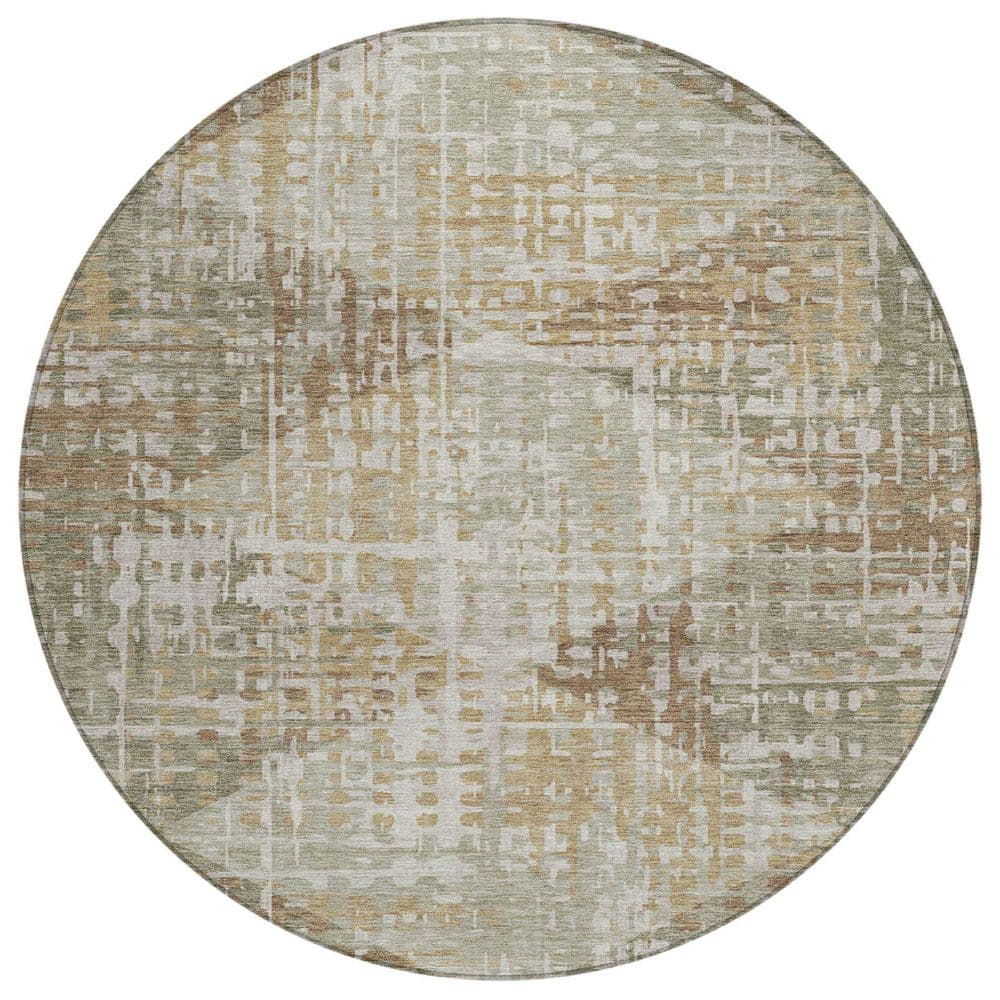 Chantille Machine Washable Indoor/Outdoor Abstract ACN2026 Aloe 8 ft. x 8 ft. Area Rug price history on PriceWatchPro