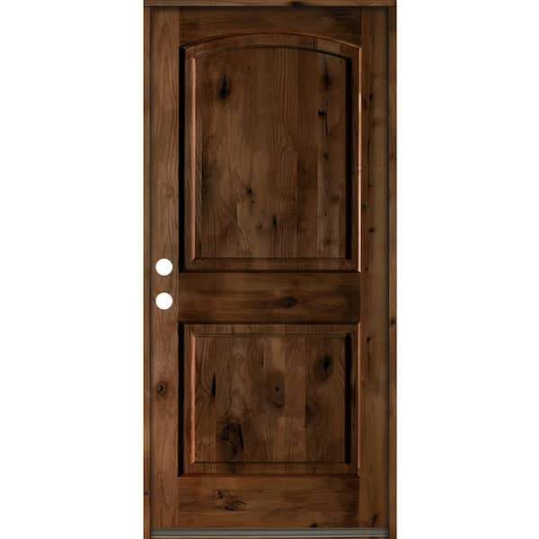 Reviews for Krosswood Doors 42 in. x 80 in. Rustic Knotty Alder Arch ...