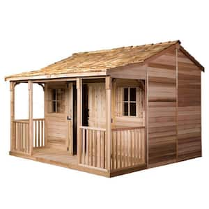 Ranchouse 13 ft. W x 13 ft. D Wood Shed with Porch (144 sq. ft.)