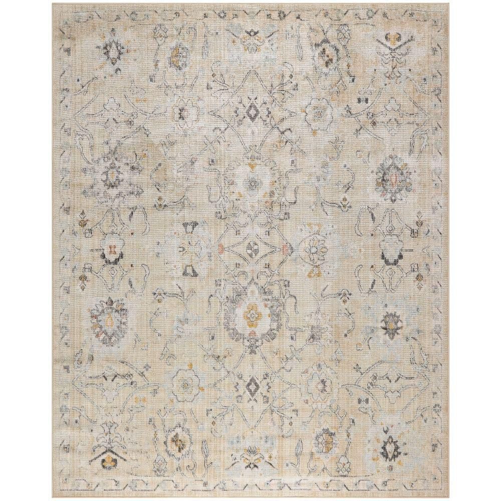 Oushak Home Cream 8 ft. x 10 ft. Floral Traditional Area Rug price history on PriceWatchPro