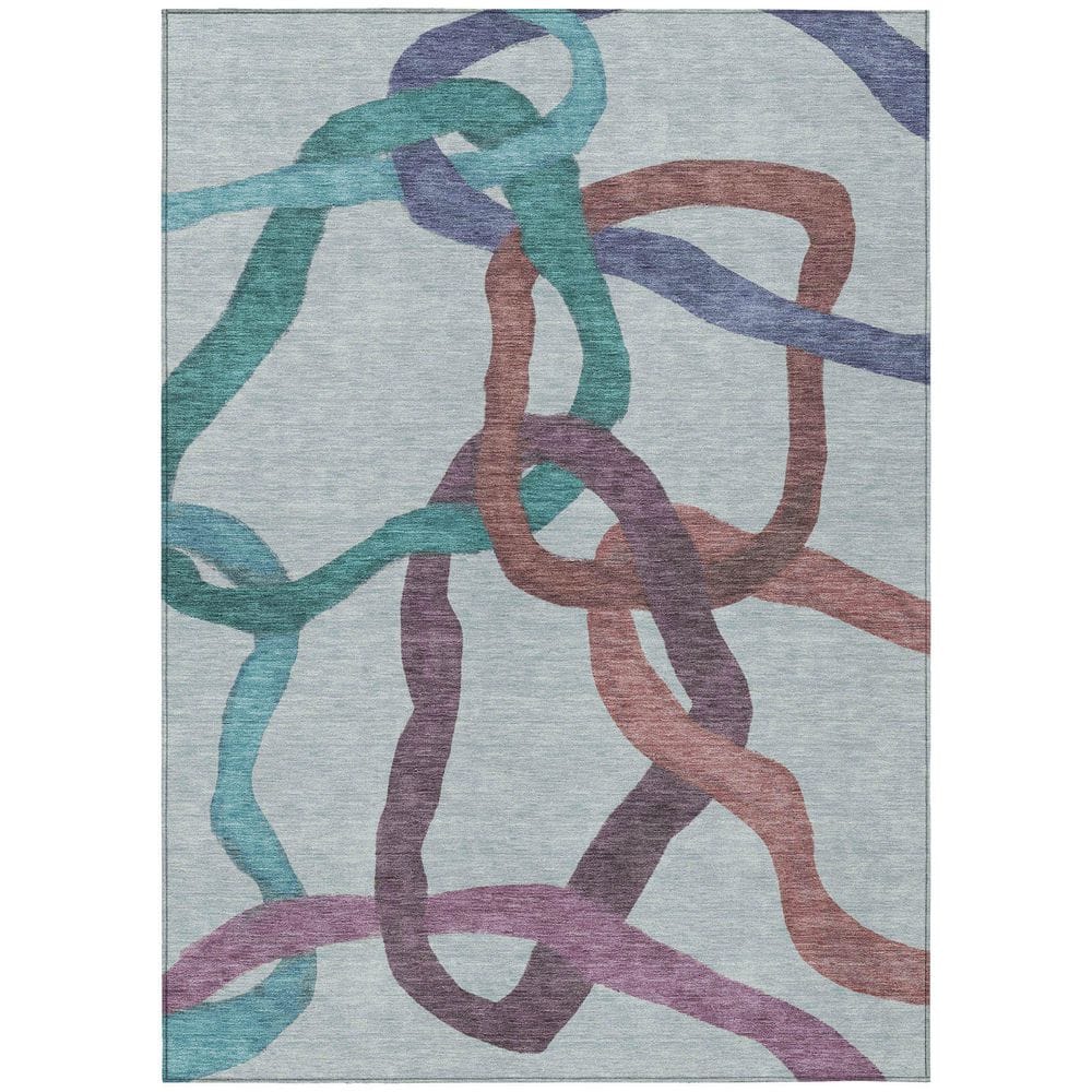 Chantille Machine Washable Indoor/Outdoor Abstract ACN2394 Teal 8 ft. x 10 ft. Area Rug price history on PriceWatchPro